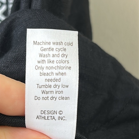 NWT ATHLETA Column Embroidery Luxe Kaftan Linen Beach Pool Size XS - Picture 9 of 15